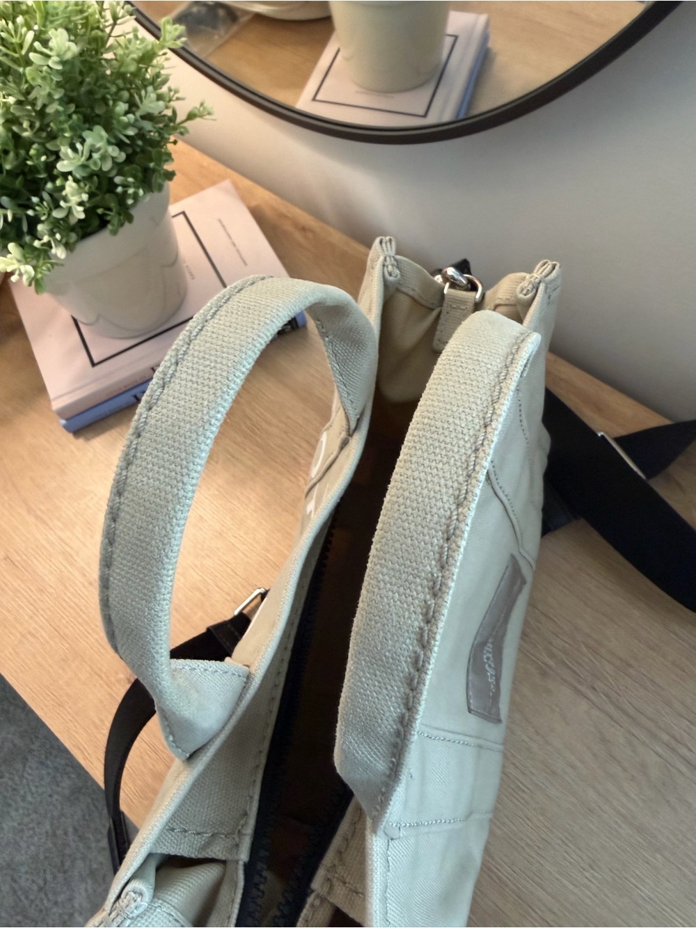 Marc Jacobs Beige Canvas Mini Tote with Black Strap - Picture 13 of 13